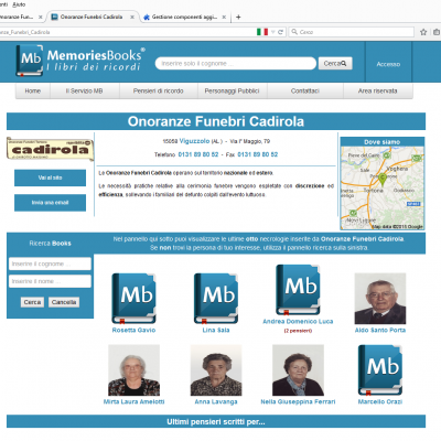 Onoranze Funebri Cadirola su Memories Books